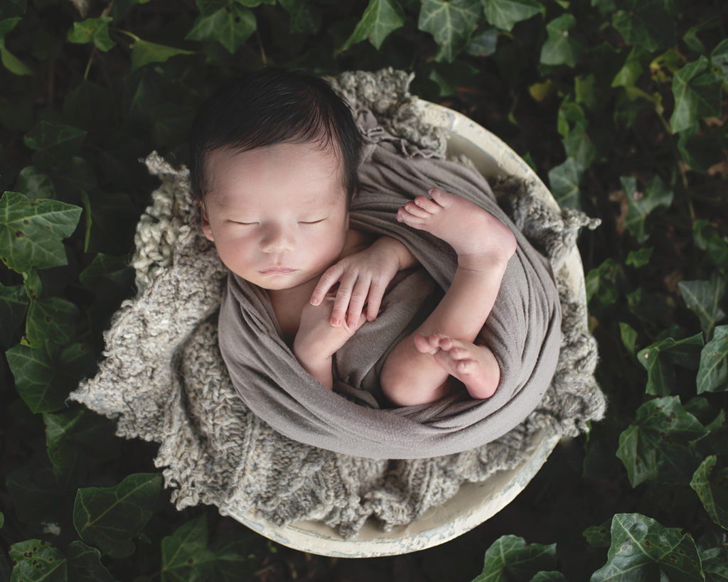 newborn photography session portrait infant baby