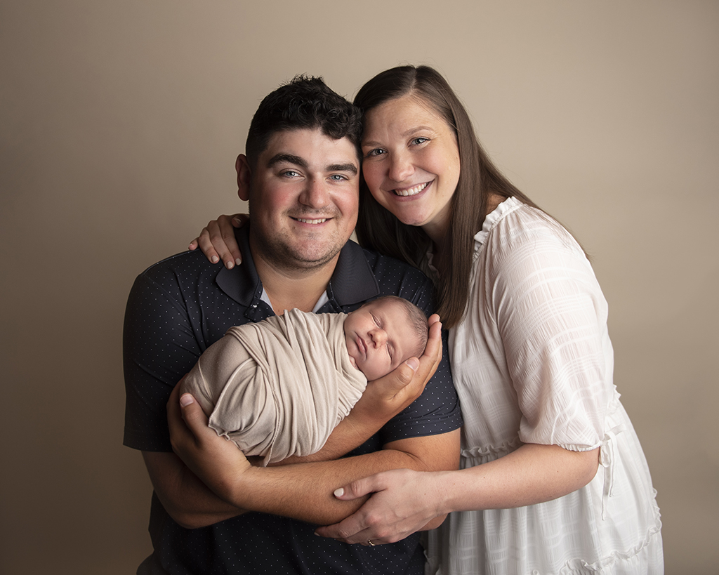 family of three newborn photo studio palmyra pa lebanon county pa baby boy 